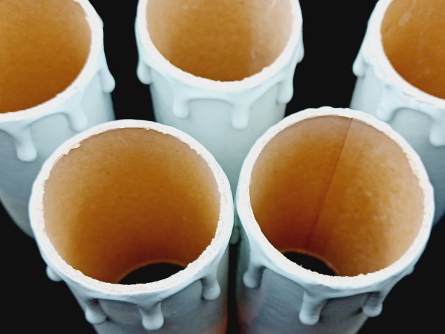 Candle Tubes White Drip Card 95mm x 39mm