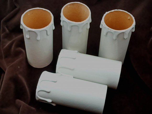 Candle Tubes White Drip Card 95mm x 39mm