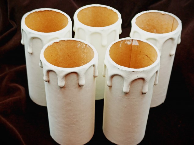 Candle Tubes White Drip Card 95mm x 39mm