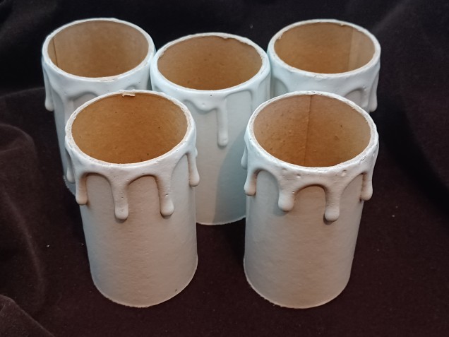 Candle Tubes White Drip Card 70mm x 39mm 