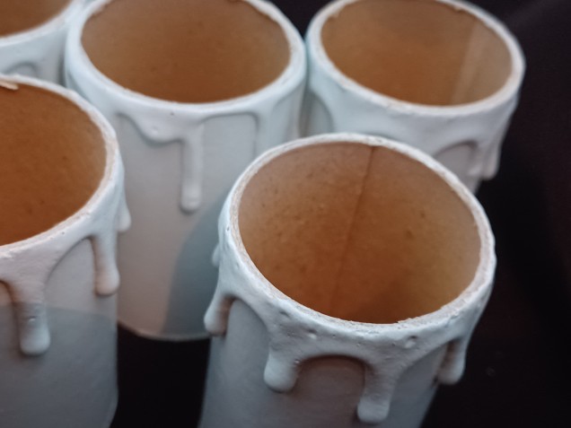 Candle Tubes White Drip Card 70mm x 39mm 