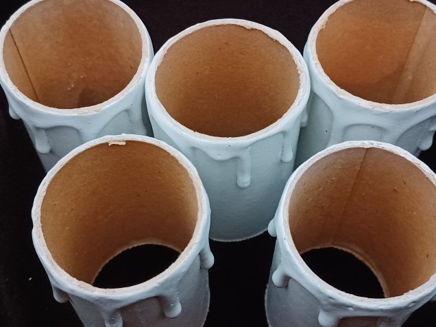 Candle Tubes White Drip Card 70mm x 39mm 