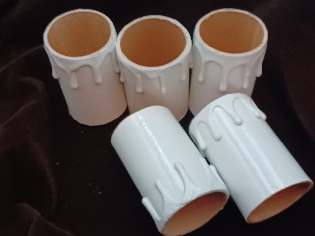 Candle Tubes White Drip Card 70mm x 39mm 