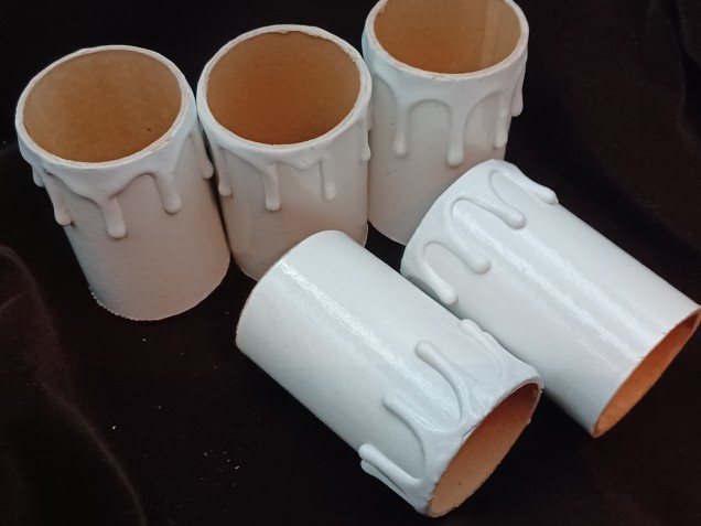 Candle Tubes White Drip Card 70mm x 39mm 