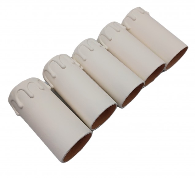 Chandelier Candle tubes magnolia card with drips 95 x 39mm 5 pack