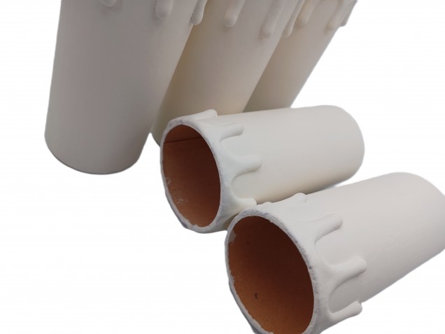 Chandelier Candle tubes magnolia card with drips 95 x 39mm 5 pack