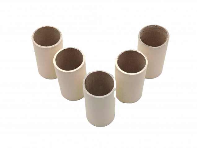 Chandelier Candle tubes magnolia plain card 68 x 24mm pack of 5