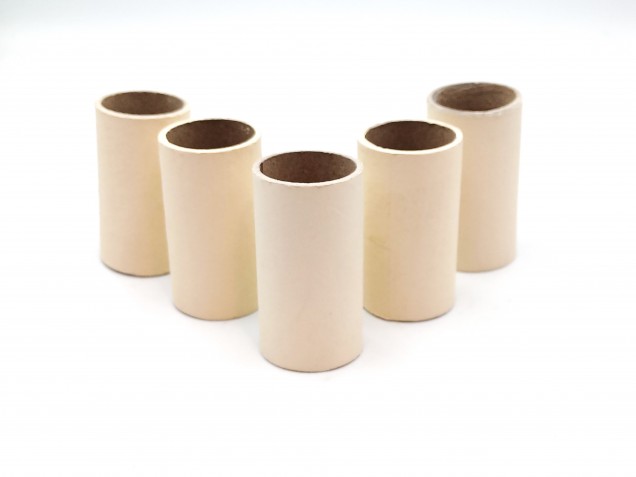 Chandelier Candle tubes magnolia plain card 68 x 24mm pack of 5