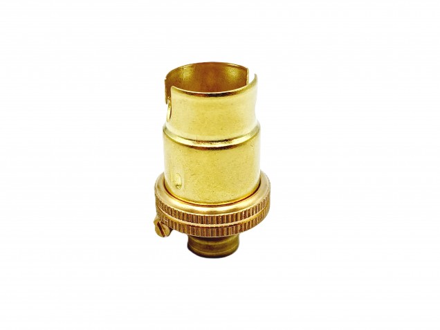 Brass plated bulbholder lamp holder SBC - B15 PLAIN SKIRT