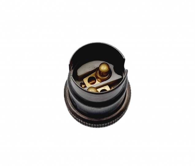 Dark bronze plated lamp holder SBC B15 plain skirt