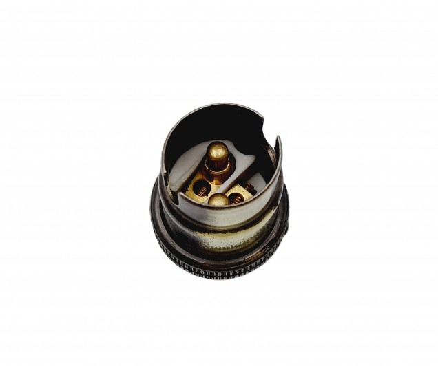 Brushed Antique plated lamp holder SBC B15 plain skirt