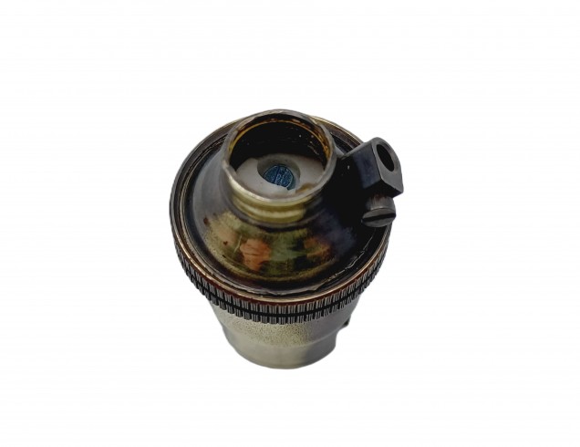 Brushed Antique plated lamp holder SBC B15 plain skirt