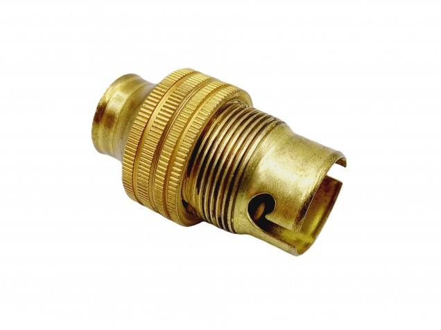 Lamp holder SBC B15 earthed half inch base thread
