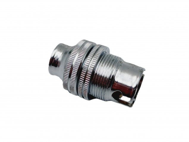 chrome lamp holder SBC B15 half inch thread earthed