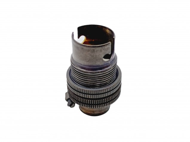 Dark bronze lamp holder SBC B15 threaded skirt half inch thread