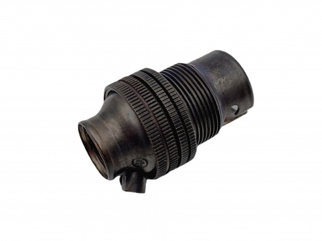 Dark bronze lamp holder SBC B15 threaded skirt half inch thread