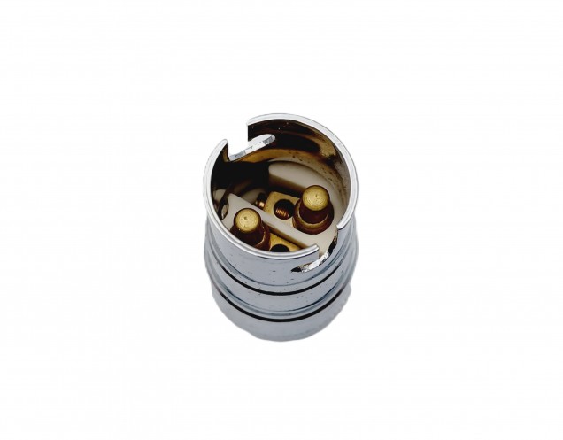 Slim candle lamp holder SBC B15 Chrome finish 10MM thread