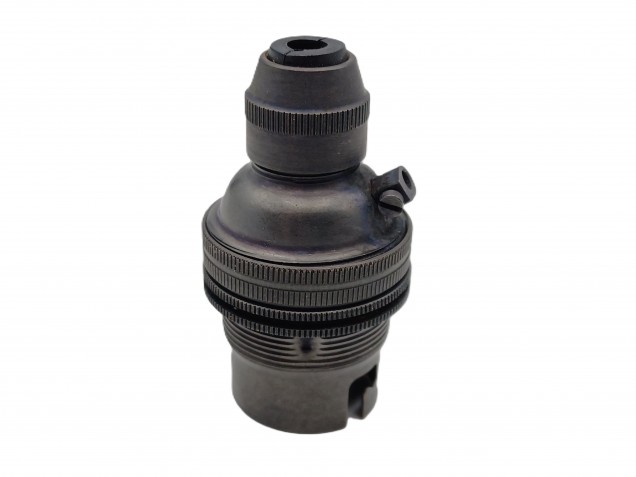 B22 LAMP HOLDER OLD ANTIQUE BRONZE WITH CORD GRIP