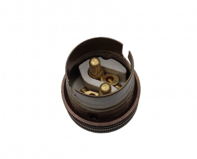 Lamp holder With Cord Grip BC B22 Antique brass