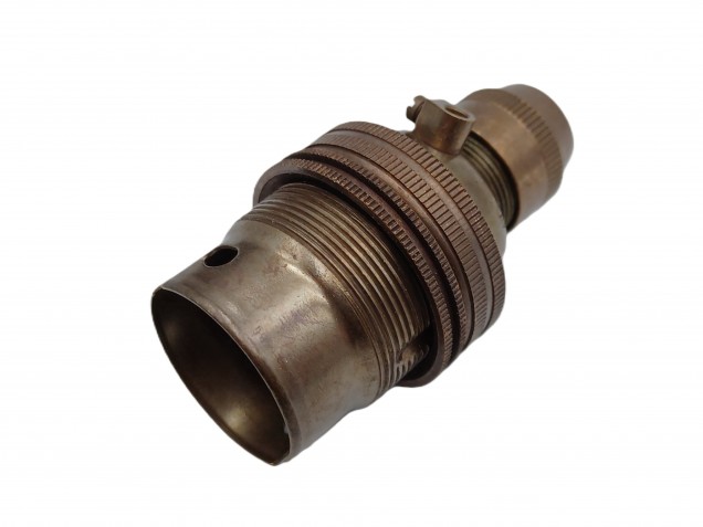 Lamp holder With Cord Grip BC B22 Antique brass