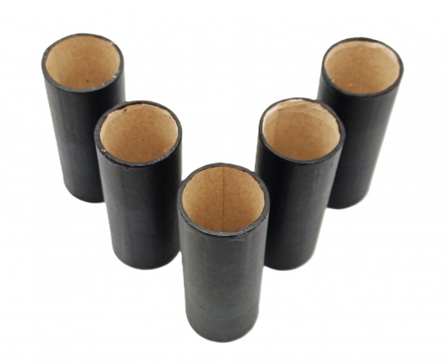 Chandelier Candle Tubes Black Tube Card 68mm x 24mm 