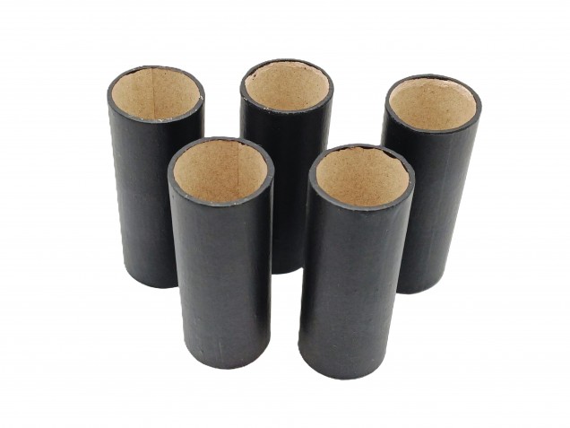 Chandelier Candle Tubes Black Tube Card 68mm x 24mm 