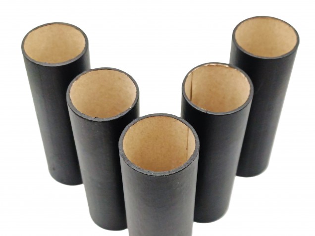 Chandelier Candle Tubes Black Tube Card 112mm x 32mm 