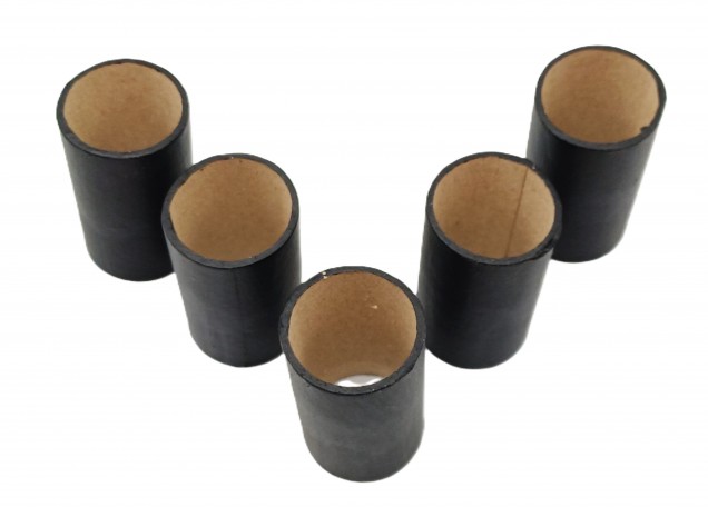 Chandelier Candle Tubes Black Tube Card 50mm x 24mm 