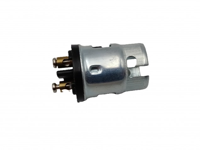 Bakelite B15 SBC lamp holder white threaded skirt plus large rings M10 base 