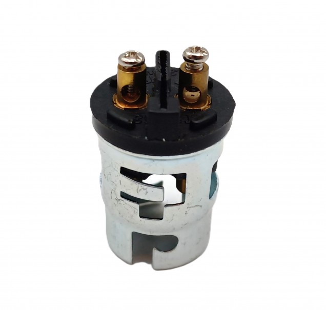 Bakelite B15 SBC lamp holder Gold plain skirt  M10 base 