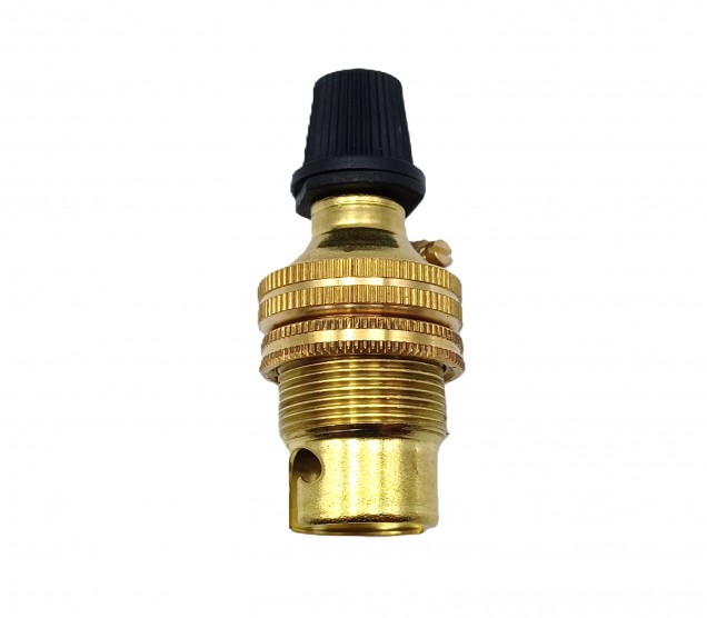bulb - lamp holder with cord grip SBC - B15 BRASS