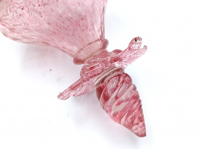 Murano Chandelier Finial Pink Glass Circa 1880 