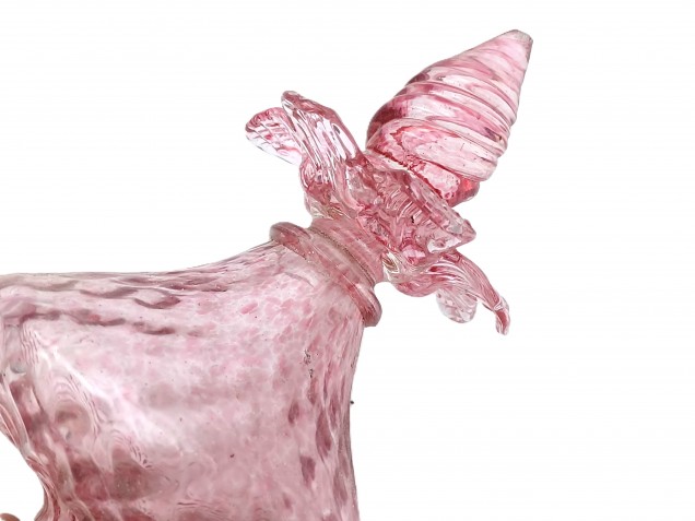 Murano Chandelier Finial Pink Glass Circa 1880 