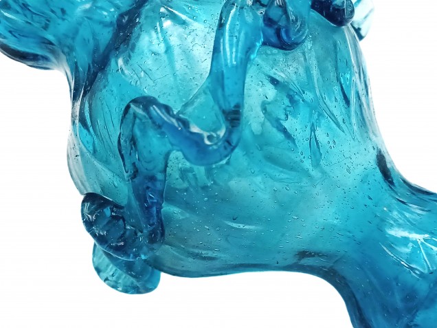 Murano Chandelier Stem Section Turquoise Glass