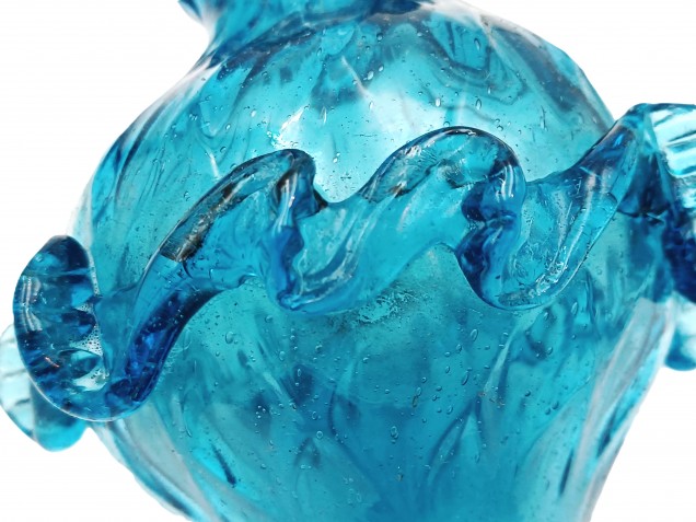 Murano Chandelier Stem Section Turquoise Glass