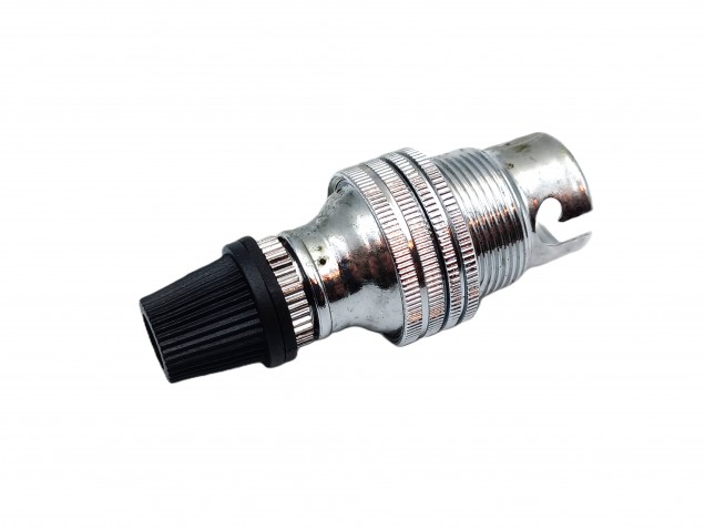 bulb - lamp holder with cord grip SBC - B15 chrome