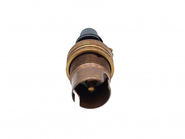 lamp holder with cord grip SBC B15 Antique brass