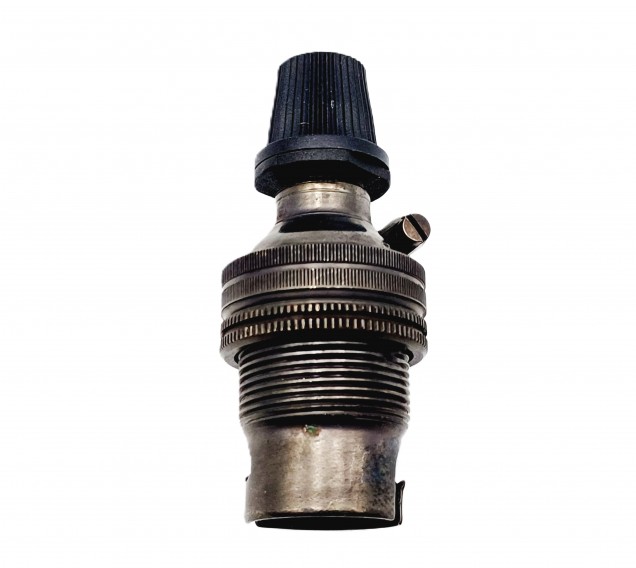 lamp holder with cord grip SBC B15 dark bronze