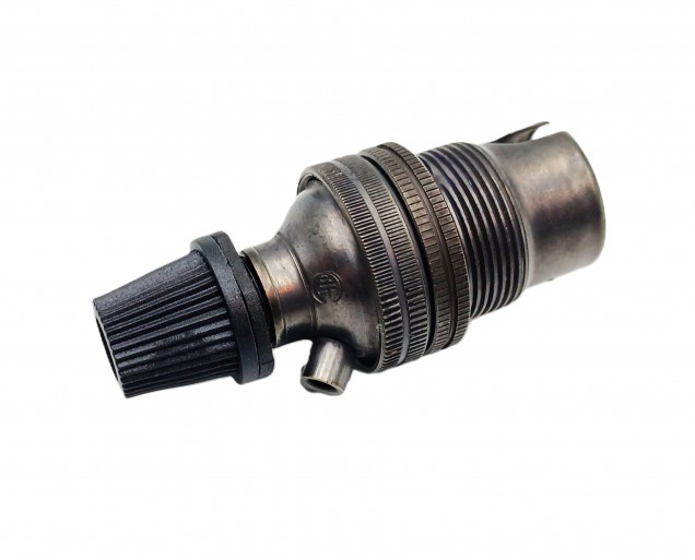 lamp holder with cord grip SBC B15 dark bronze