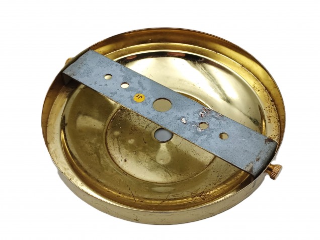 Brass plated steel ceiling rose 130mm with strap screws