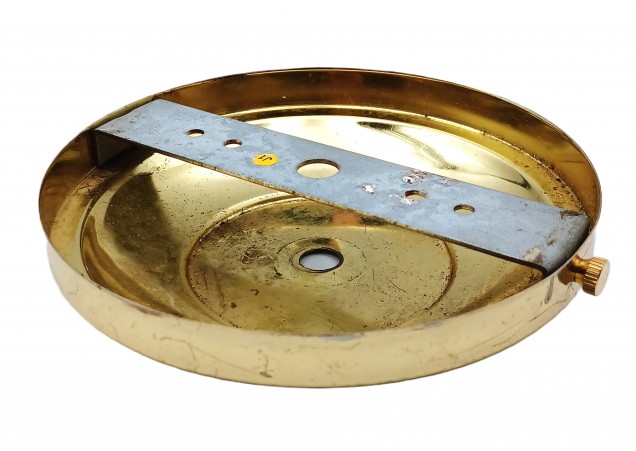 Brass plated steel ceiling rose 130mm with strap screws