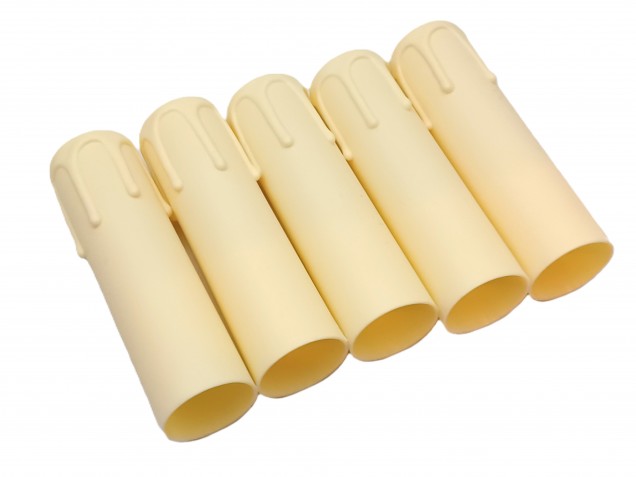 Chandelier Candle Sleeves Cream Drip Plastic 100mm x 24mm 