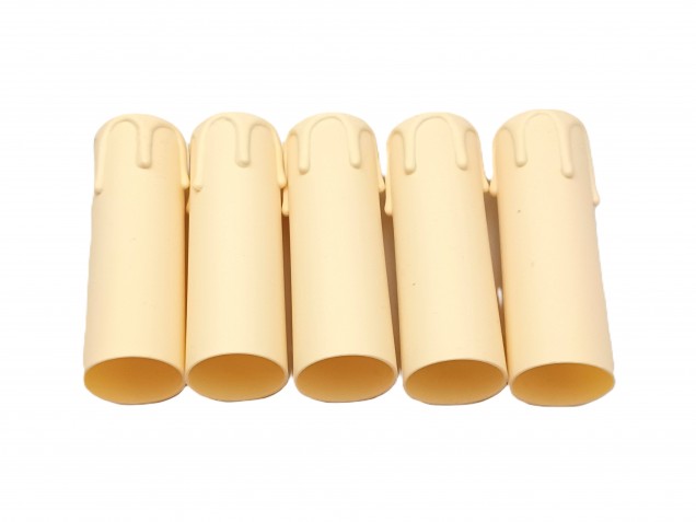 Candle Sleeve Ivory Drip Plastic 90mm x 27mm