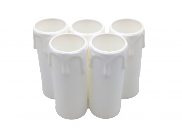Candle Tube White Drip Plastic 70mm x 27mm