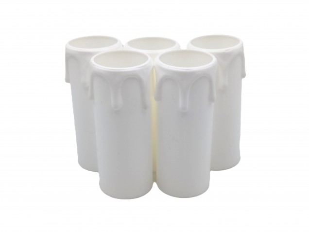 Candle Tube White Drip Plastic 70mm x 27mm
