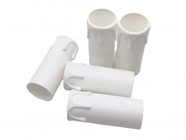 Candle Tube White Drip Plastic 70mm x 27mm