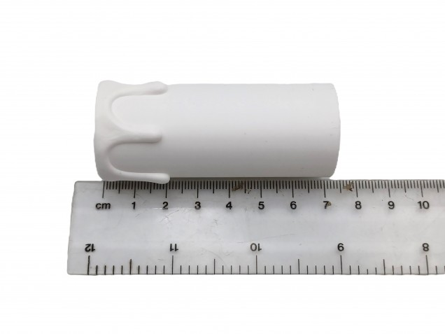 Candle Tube White Drip Plastic 70mm x 27mm