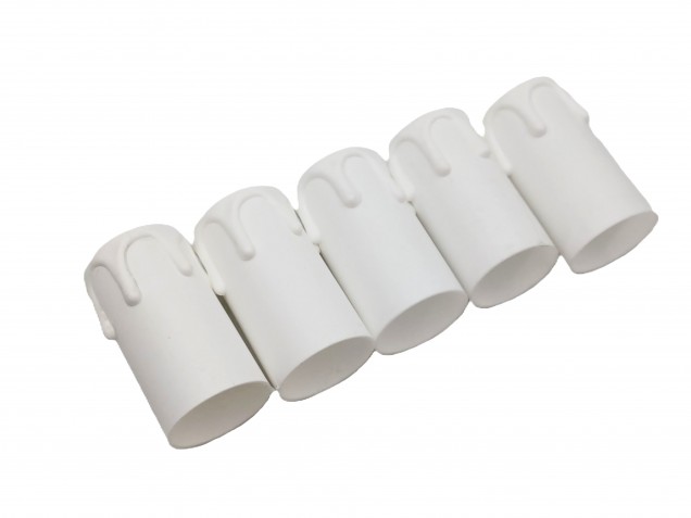 Candle Tubes sleeves white drip Plastic 53mm x 26mm