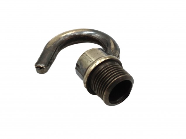 Ceiling hook open hook brushed antique half inch male thread