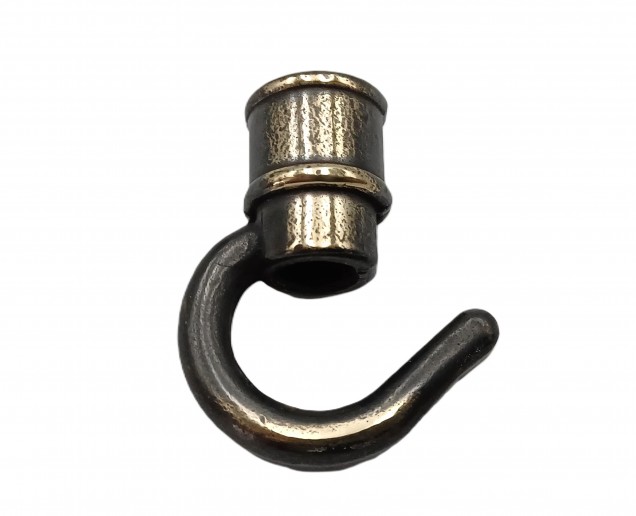 Ceiling hook open hook brushed antique half inch female thread